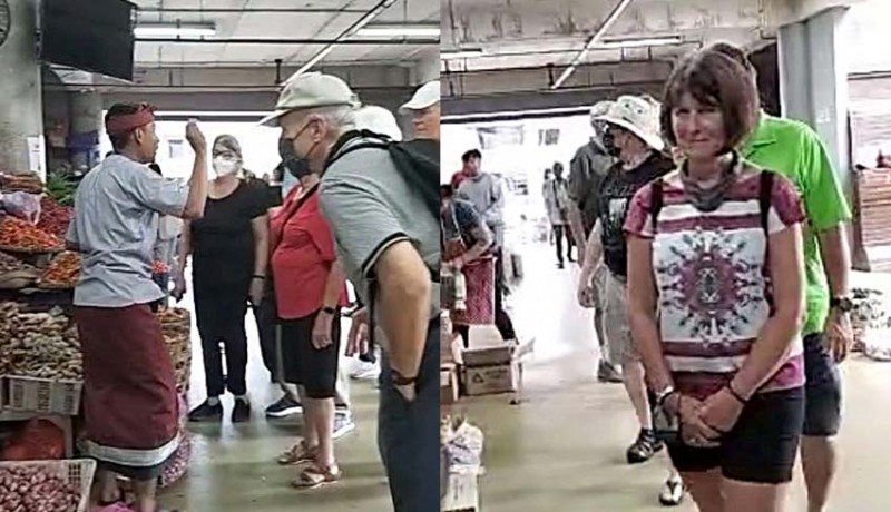 Pasar Badung dikunjungi Penumpang Kapal Pesiar
